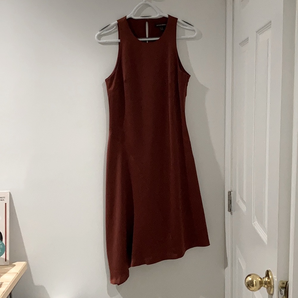 Banana Republic asymmetrical satin dress sz 4